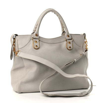 Balenciaga Chevre Gold Metallic Edge Hardware City Gris Clair Gris Perle 3 of 10