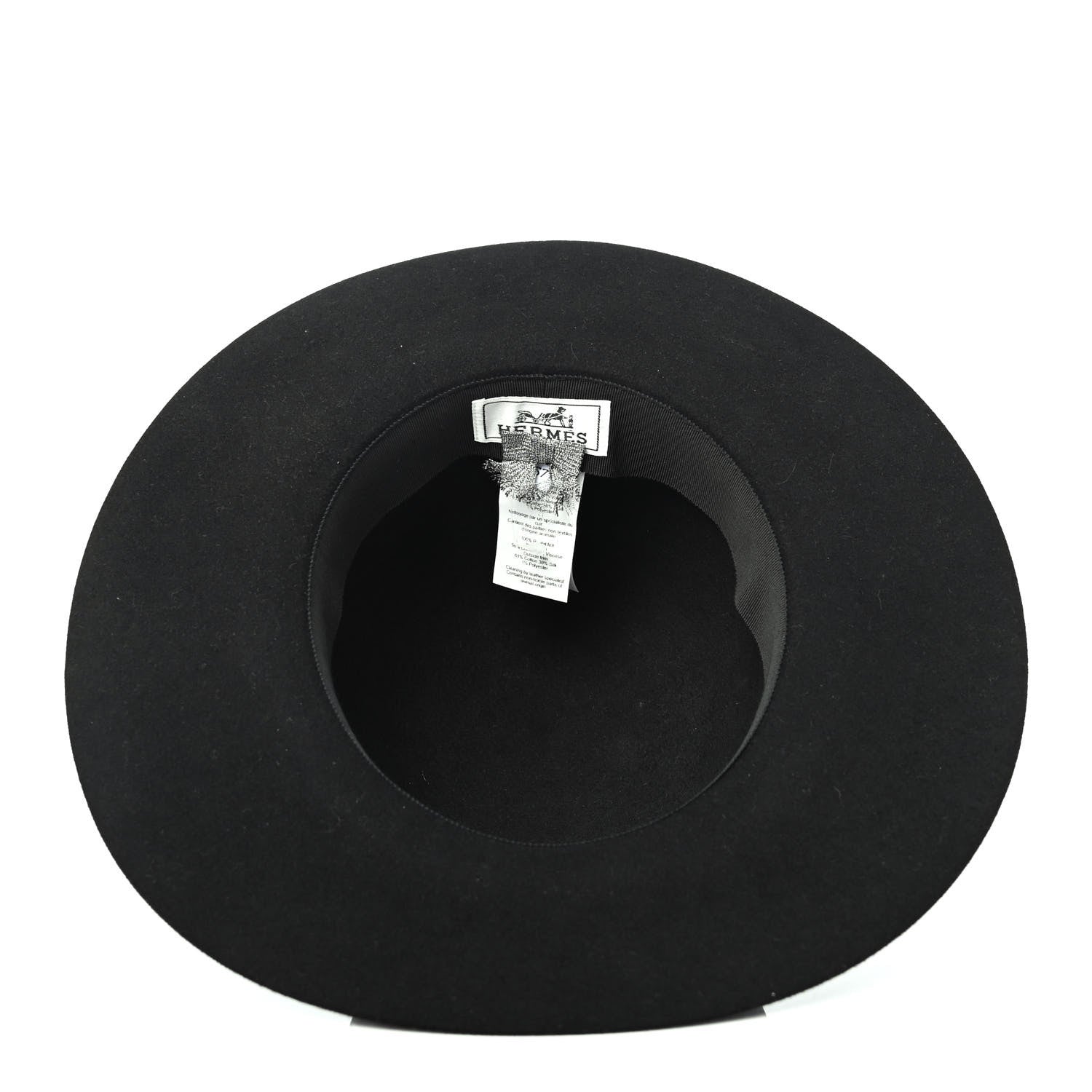 Hermes Felt Hat 57 Black 4 of 5