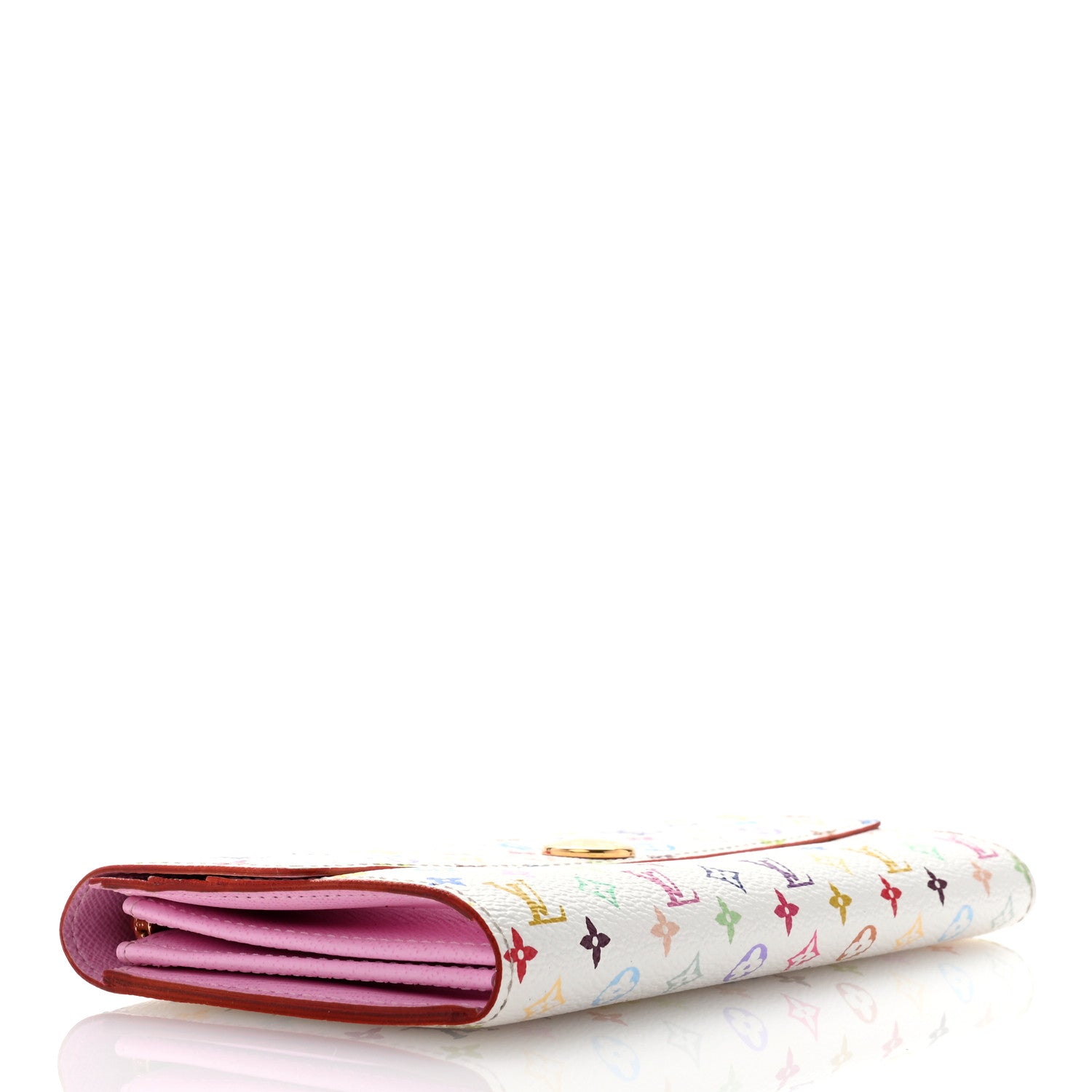Louis Vuitton Monogram Multicolor Sarah Wallet White Litchi 4 of 9