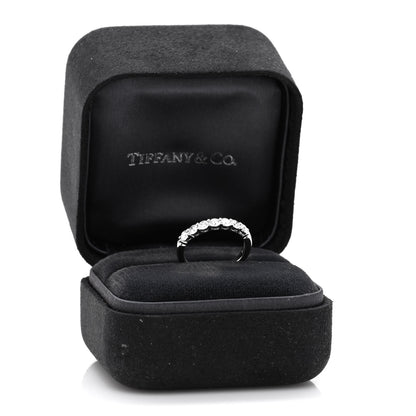 Tiffany Platinum Diamond 3mm Tiffany Forever Half Circle Band Ring 50 5.25 5 of 5