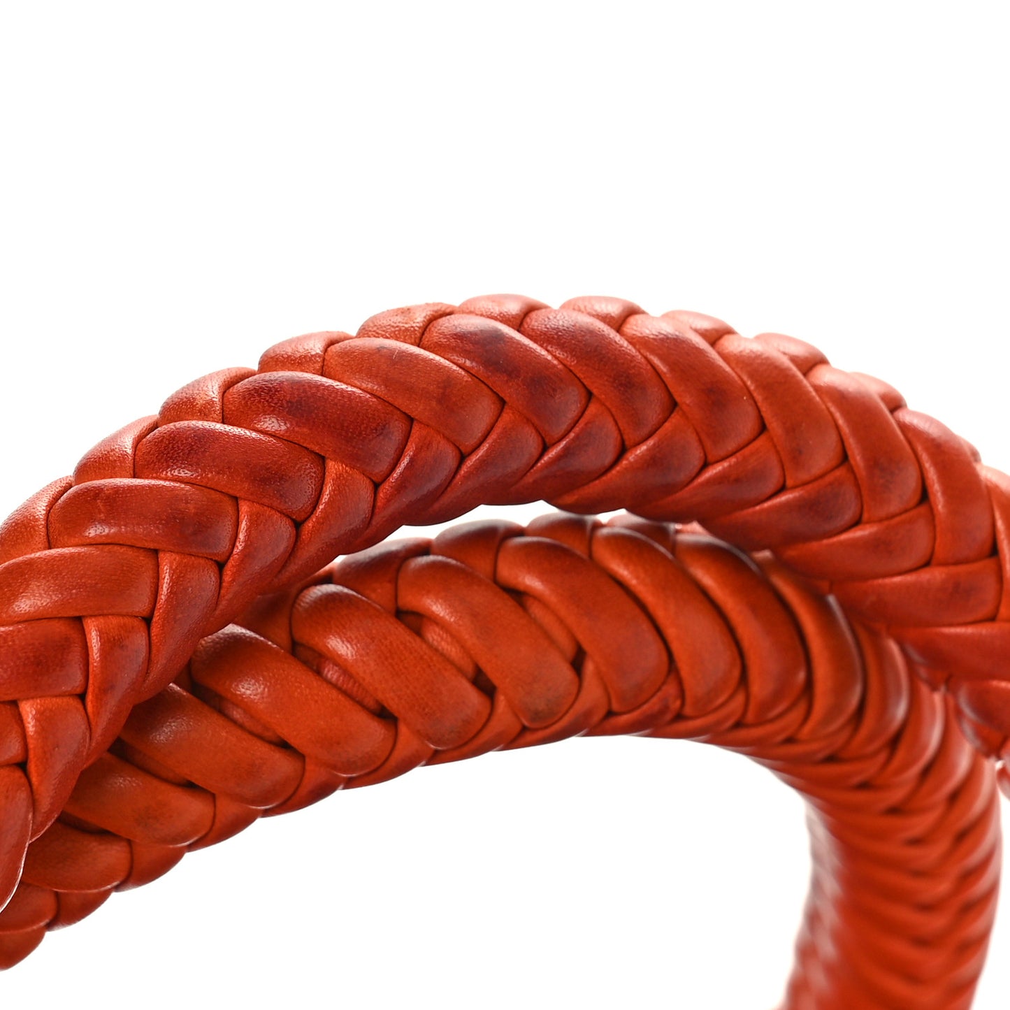 Calfskin Handmade Medium Top Handle Bag Orange