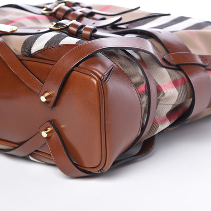 Burberry House Check Bridle Calfskin Medium Gosford Hobo Dark Tan 7 of 12