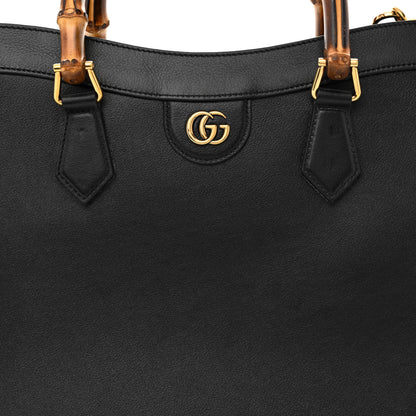 Gucci Wonka Grain Calfskin Medium Diana Tote Bag Black 8 of 14