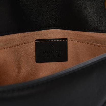 Gucci Calfskin Matelasse Mini GG Marmont Shoulder Bag Black 6 of 8