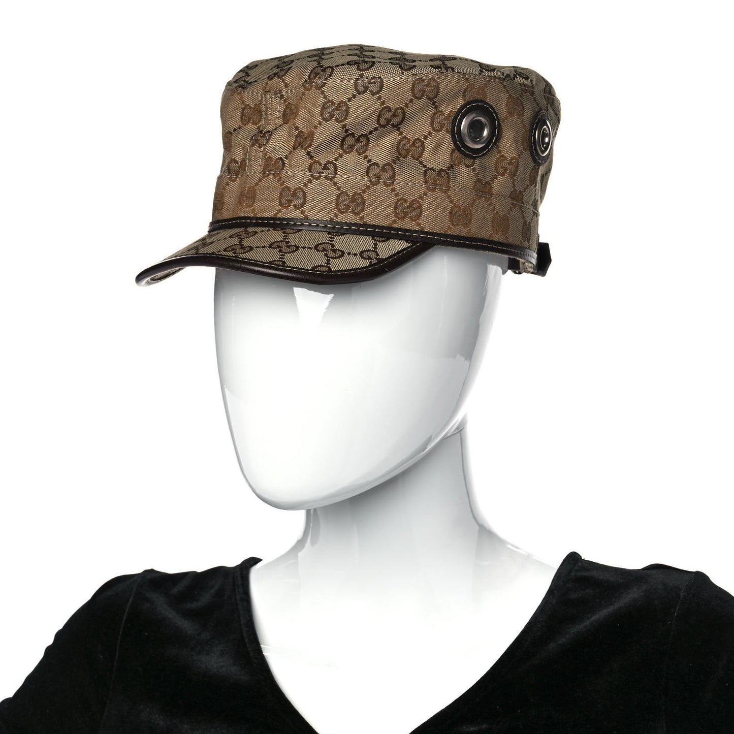 Monogram Military Hat XL Brown
