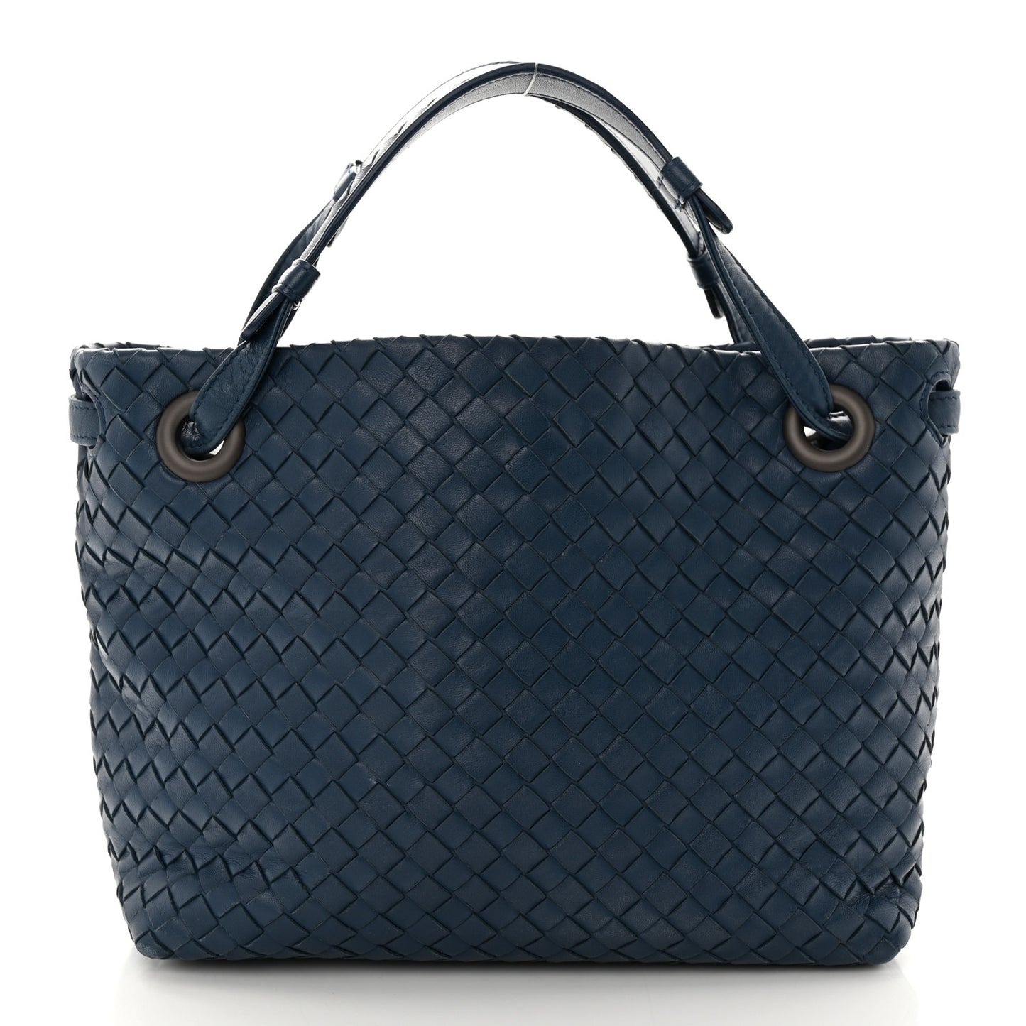 Nappa Intrecciato Small Bella Tote Navy