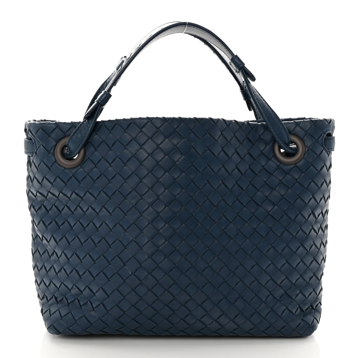Bottega Veneta Nappa Intrecciato Small Bella Tote Navy 2 of 11