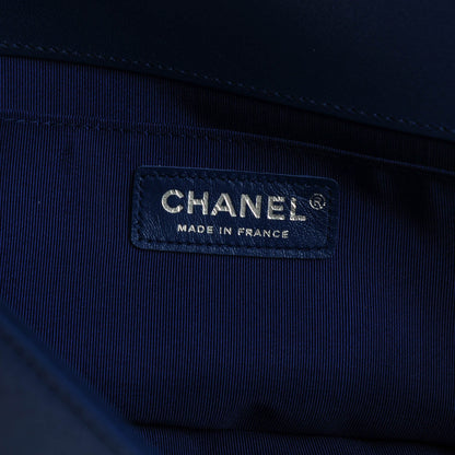 Chanel Lambskin Quilted Medium Boy Flap Dark Blue 7 of 8