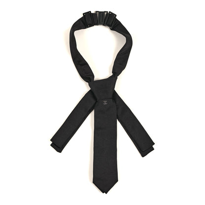 Chanel Silk CC Multi Strand Neck Tie Black 1 of 3