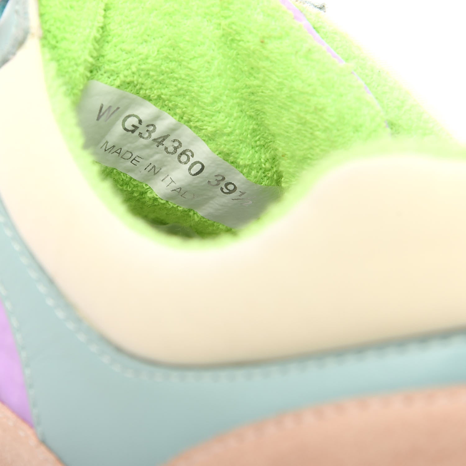 Chanel Nylon Lambskin Suede Calfskin CC Sneakers 39.5 Green Purple Pink 8 of 8
