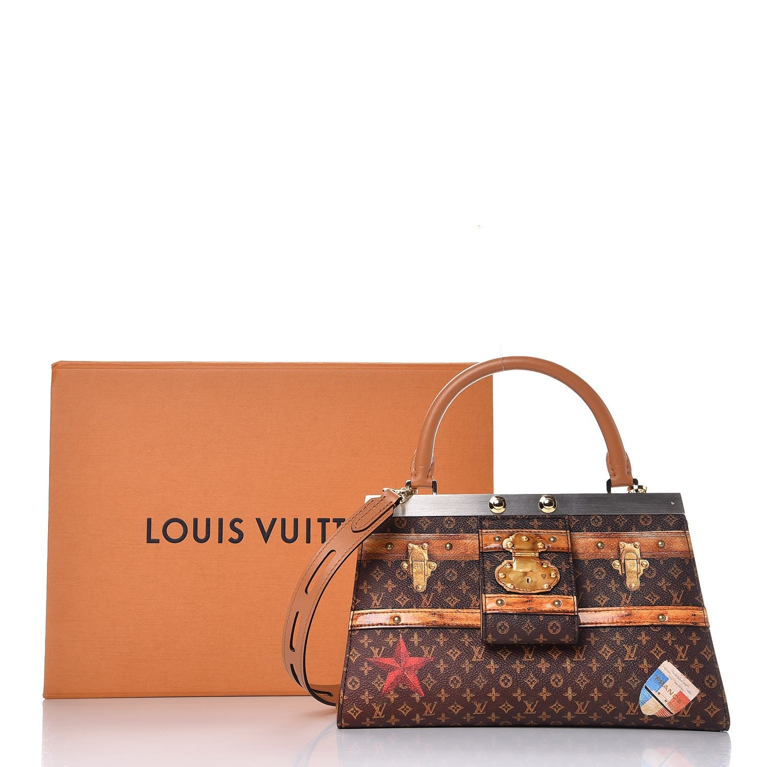 Louis Vuitton Calfskin Transformed Monogram Time Trunk Crown Frame Bag 9 of 9