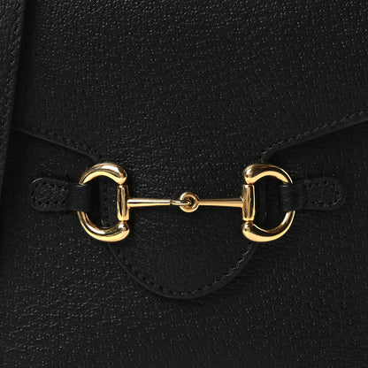 Gucci Dollar Calfskin Vertical Horsebit 1955 Crossbody Bag Black 8 of 11