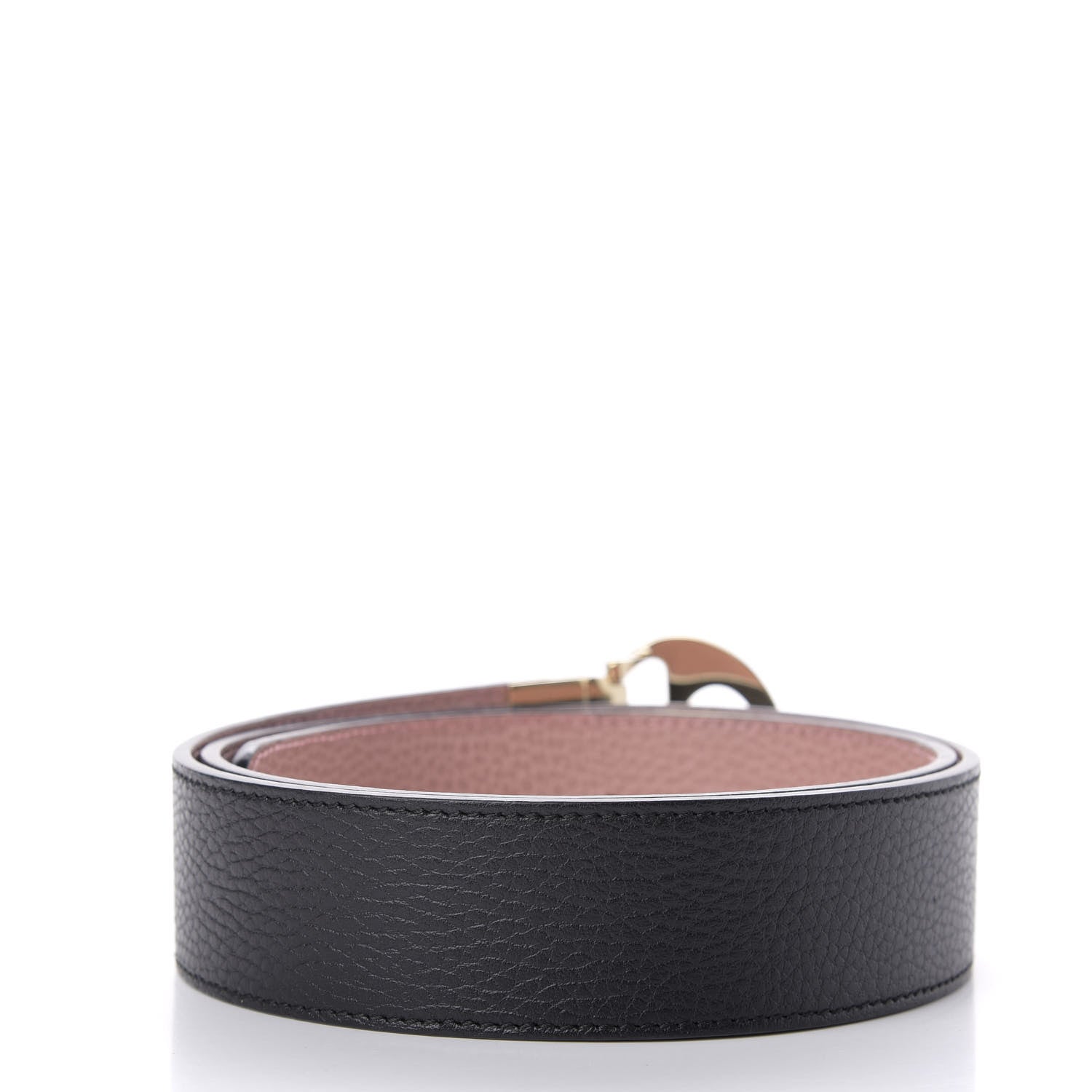 Gucci Calfskin 1973 Reversible Belt 90 36 Black Pink 2 of 7