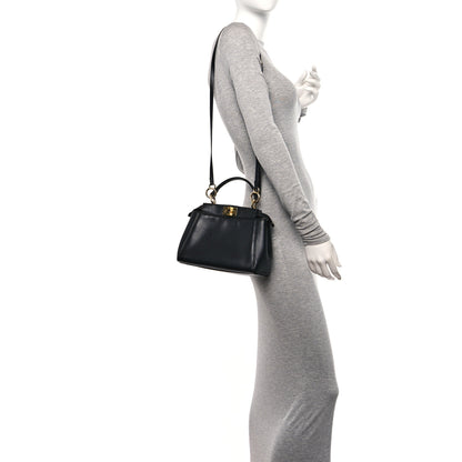 Fendi Nappa Mini Peekaboo Iconic Satchel Black 2 of 10