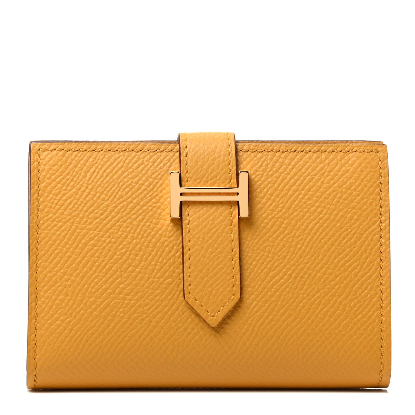 Epsom Bearn Card Holder Wallet Jaune Ambre