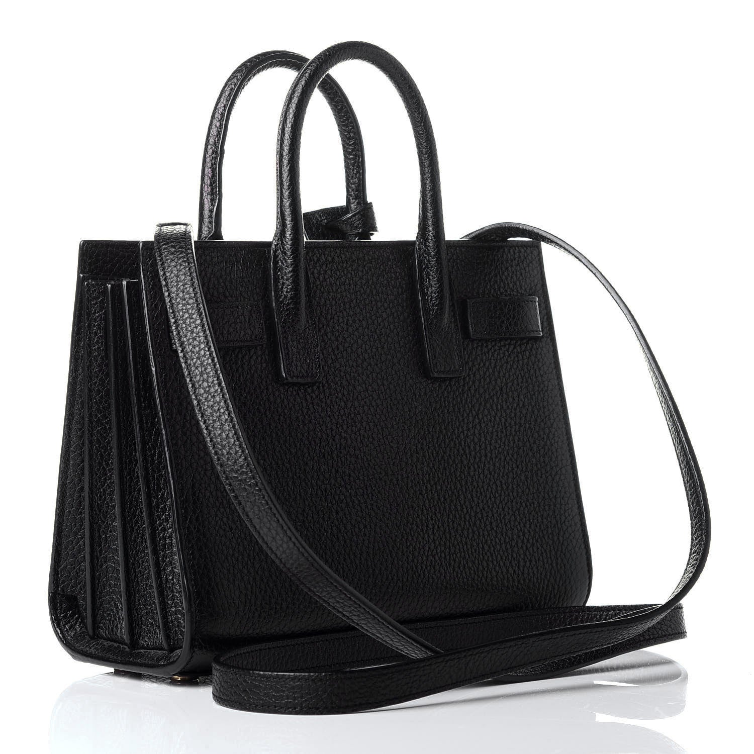 Saint Laurent Grained Calfskin Nano Sac De Jour Black 3 of 11