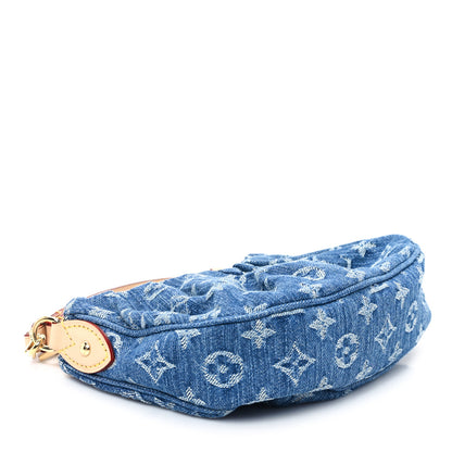 Louis Vuitton Monogram Denim Pochette Valley Blue 4 of 10
