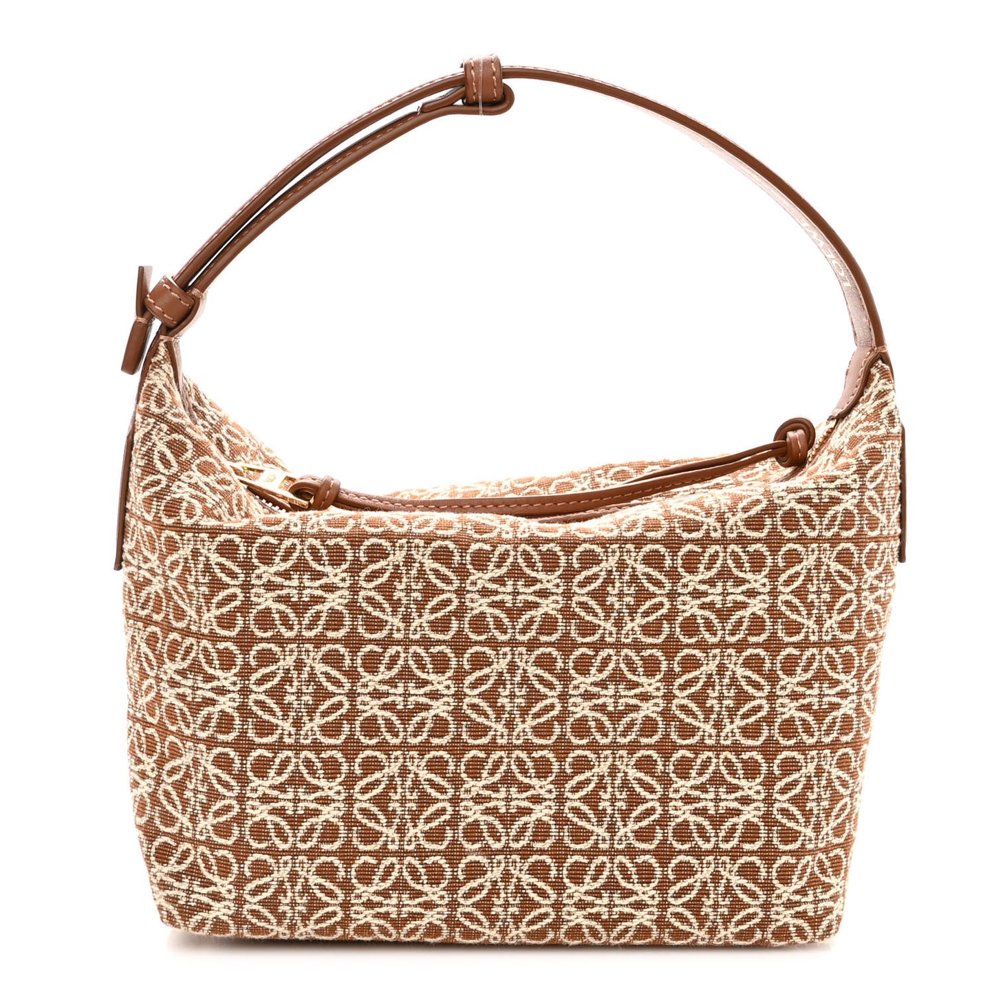 Jacquard Anagram Calfskin Small Cubi Bag Tan Pecan