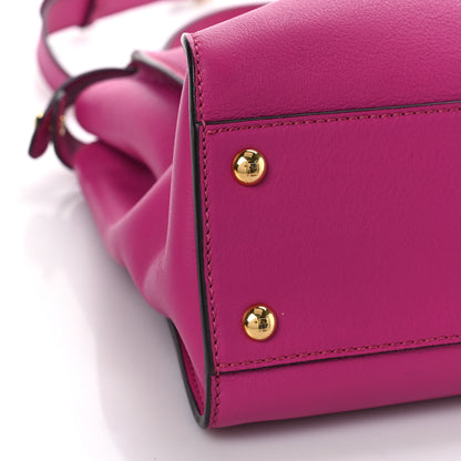 Fendi Vitello Seta Medium Peekaboo Iconic Satchel Magenta 7 of 8
