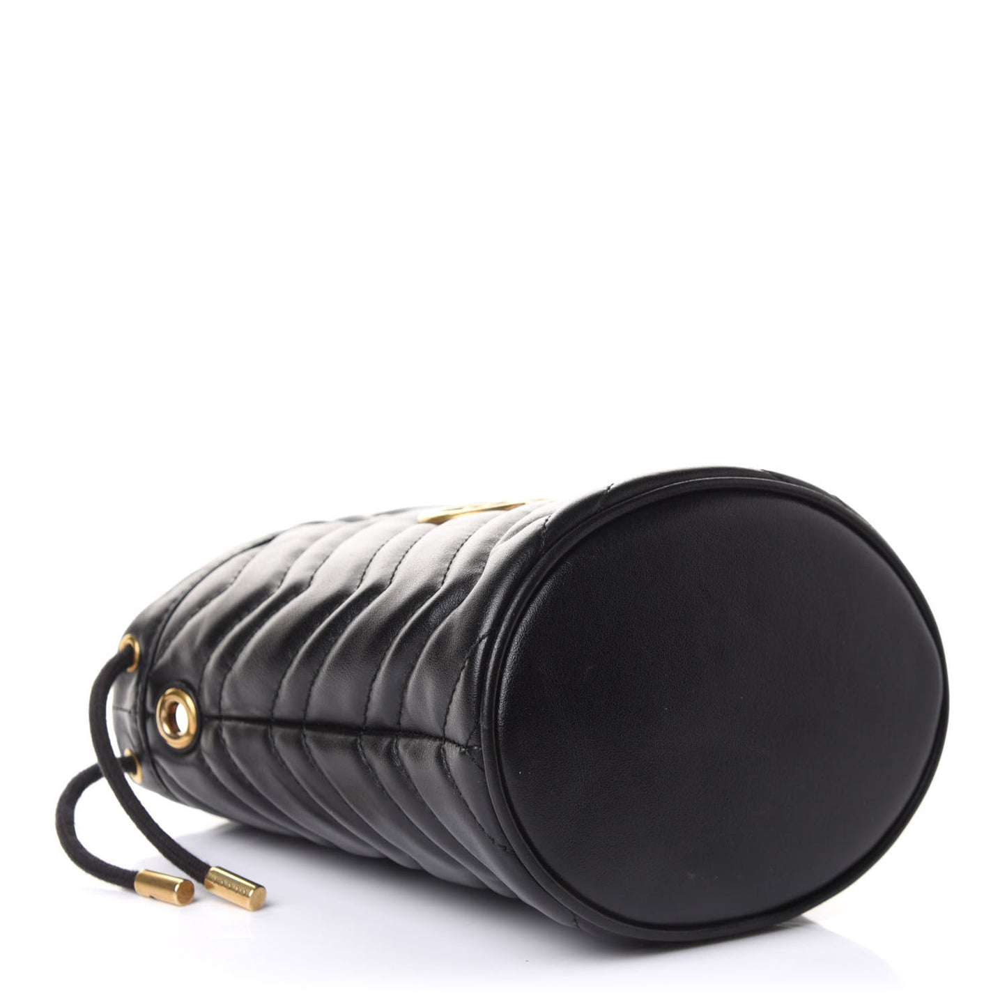 Calfskin Matelasse Mini GG Marmont 2.0 Bucket Bag Black