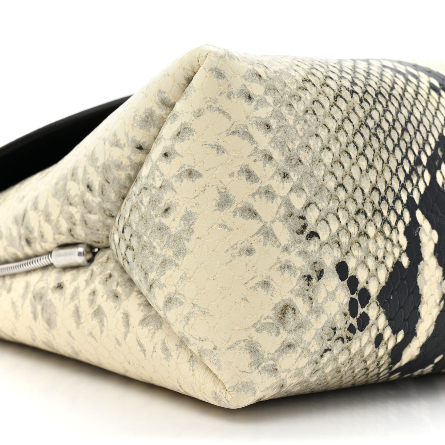 Calfskin Python Embossed Bobbi Bag Natural