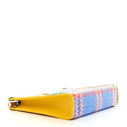 Gucci Raffia Sequins Miami Beauty Case Light Blue Red Multicolor 4 of 7