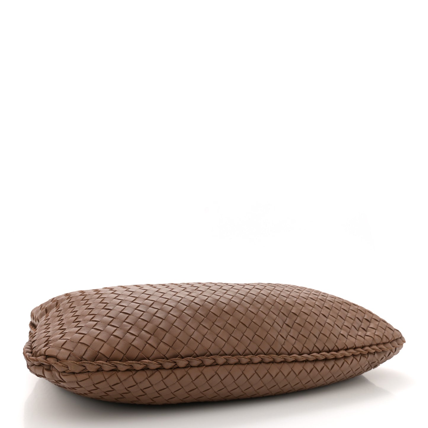 Nappa Intrecciato Large Veneta Hobo  Noce