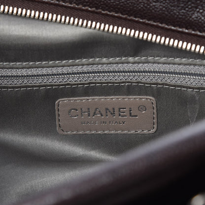 Chanel Glazed Caviar Pocket In The City Tote Brown 6 of 7