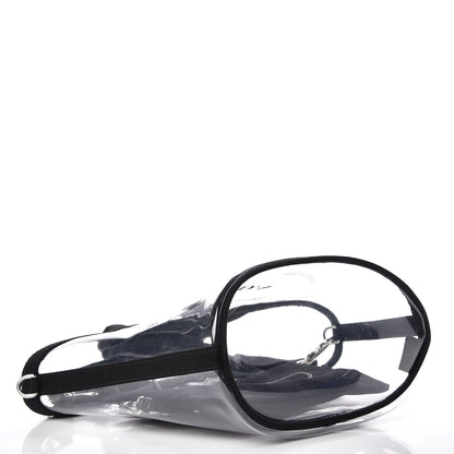 Prada Plexiglass Canapa Small Shopper Tote Black 4 of 9