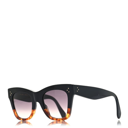 Celine Acetate Polarized Cat Eye Sunglasses CL4004IN Havana Black 1 of 8