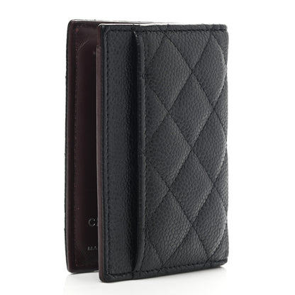 Chanel Caviar Quilted Card Holder Wallet Black 3 of 7
