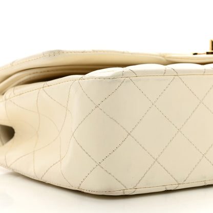 Chanel Lambskin Quilted Medium Double Flap White 10 of 14