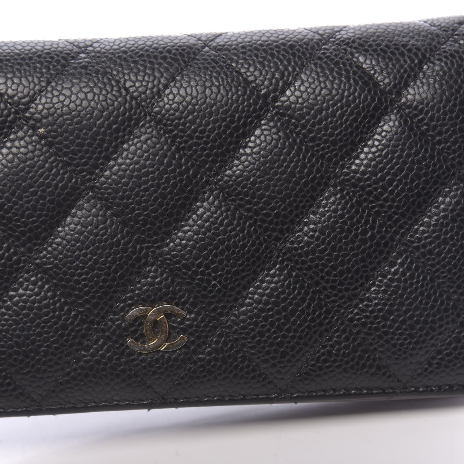 Chanel Caviar Quilted Yen Wallet Black 12 of 15