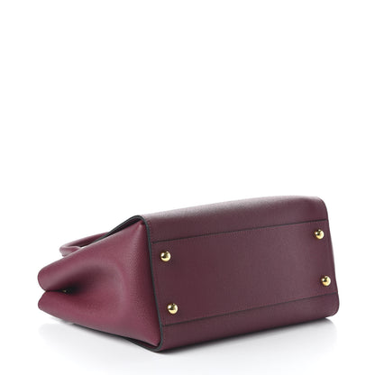 Burberry Soft Grain Medium Buckle Tote Dark Plum 4 of 9