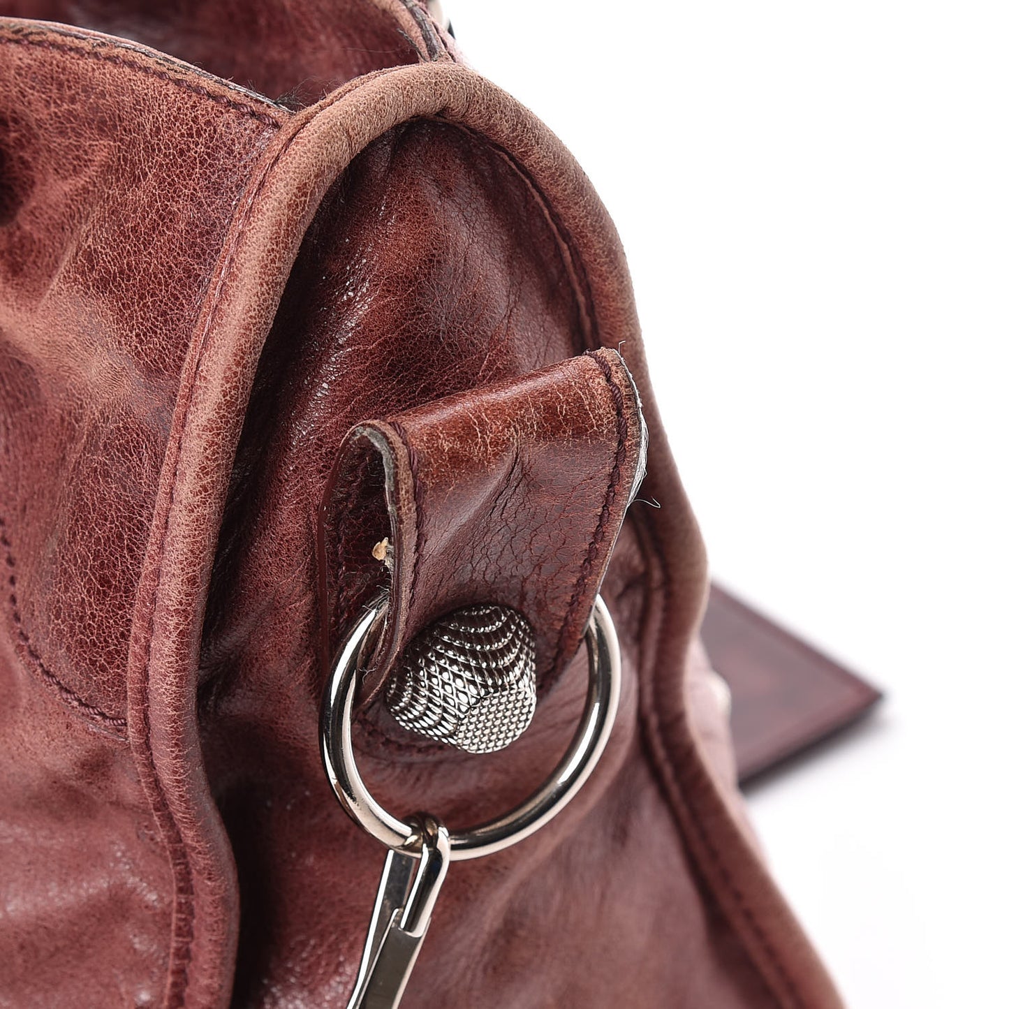 Agneau Giant 21 Silver Hardware City Dark Wine