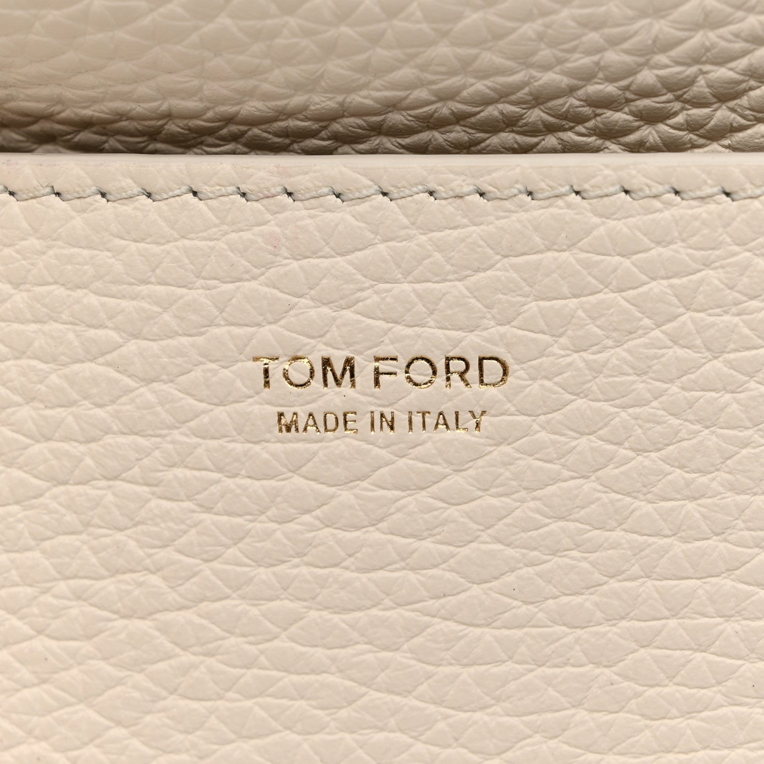 Tom Ford Grained Calfskin Medium Double Strap Jennifer Crossbody Chalk 6 of 14