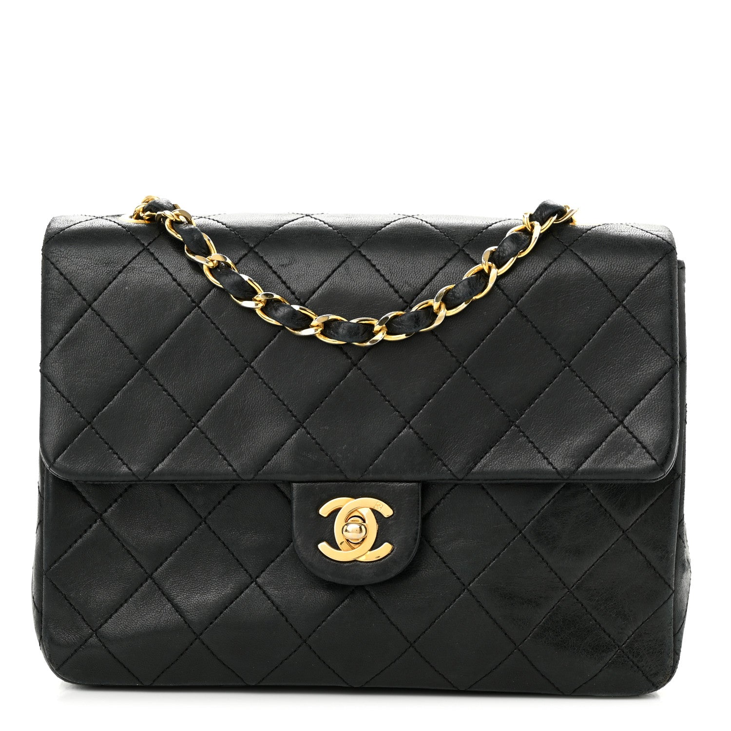 Chanel Lambskin Quilted Small Single Flap Black 1 of 11