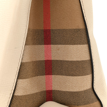 Burberry Derby Calfskin House Check Medium Banner Tote Limestone 14 of 14