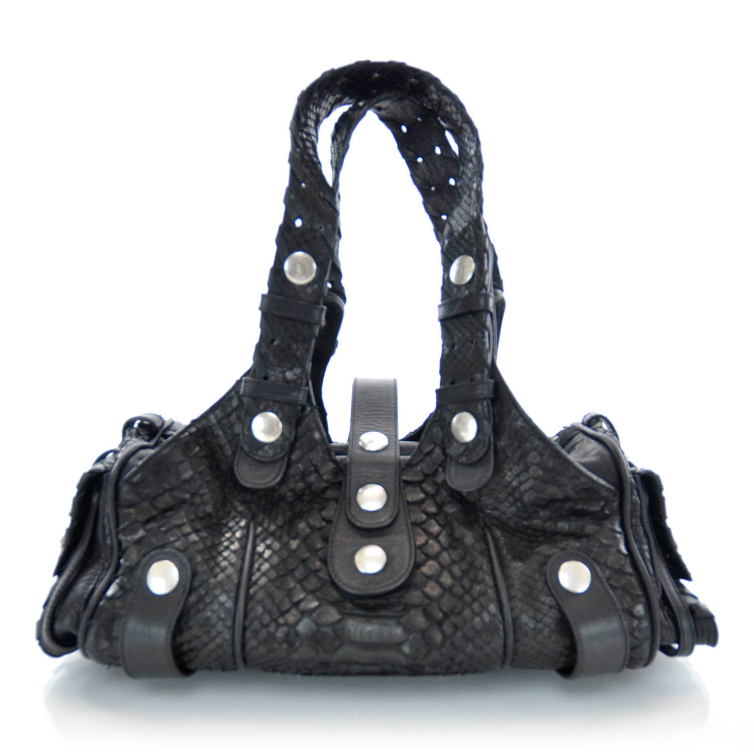 Chloe Python Silverado Shoulder Bag Black 3 of 10