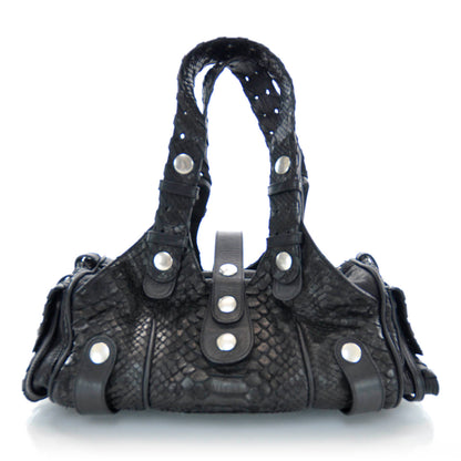 Chloe Python Silverado Shoulder Bag Black 3 of 10