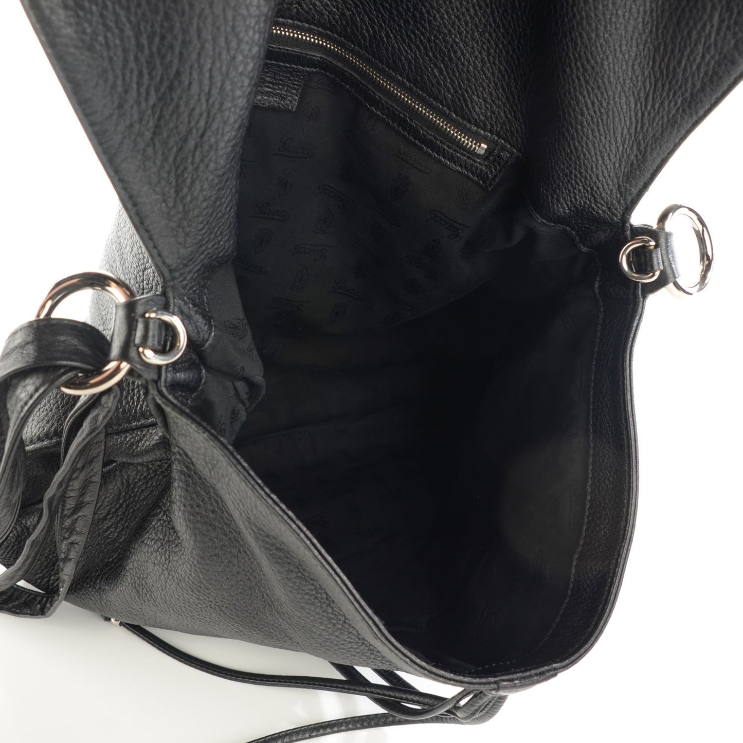 Calfskin Large Jungle Shoulder Bag Black