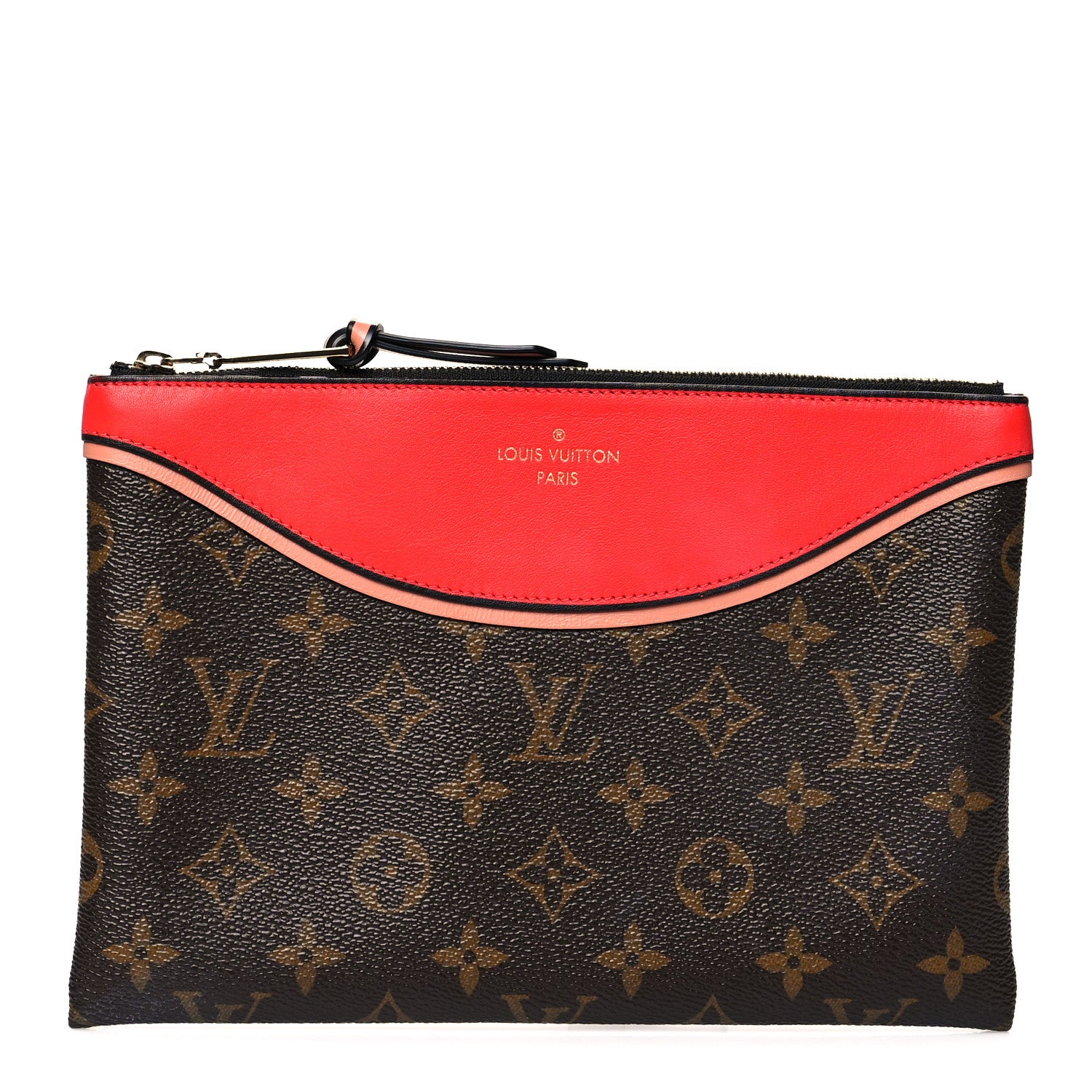 Louis Vuitton Monogram Tuileries Pochette Red 1 of 9