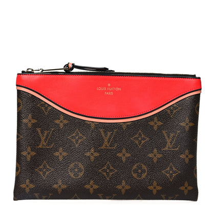 Louis Vuitton Monogram Tuileries Pochette Red 1 of 9