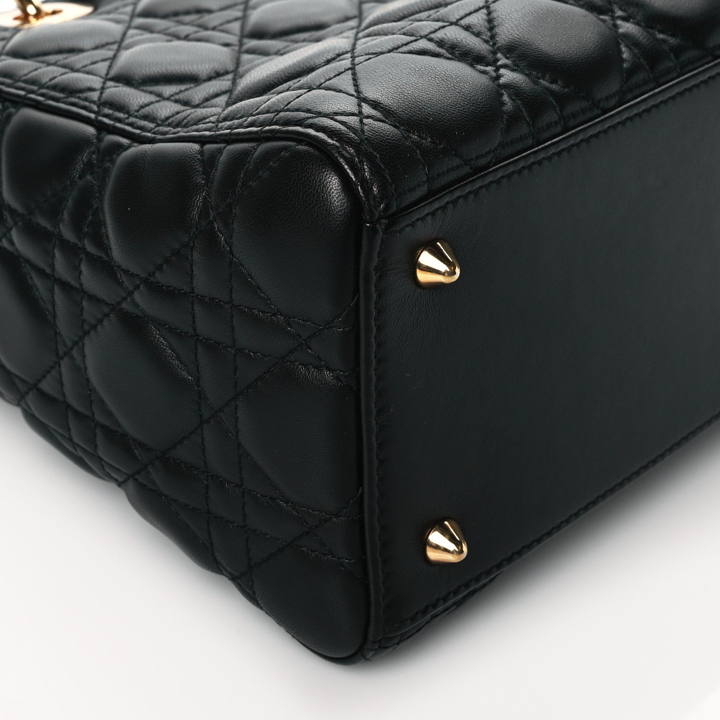 Lambskin Cannage Medium Lady Dior Black