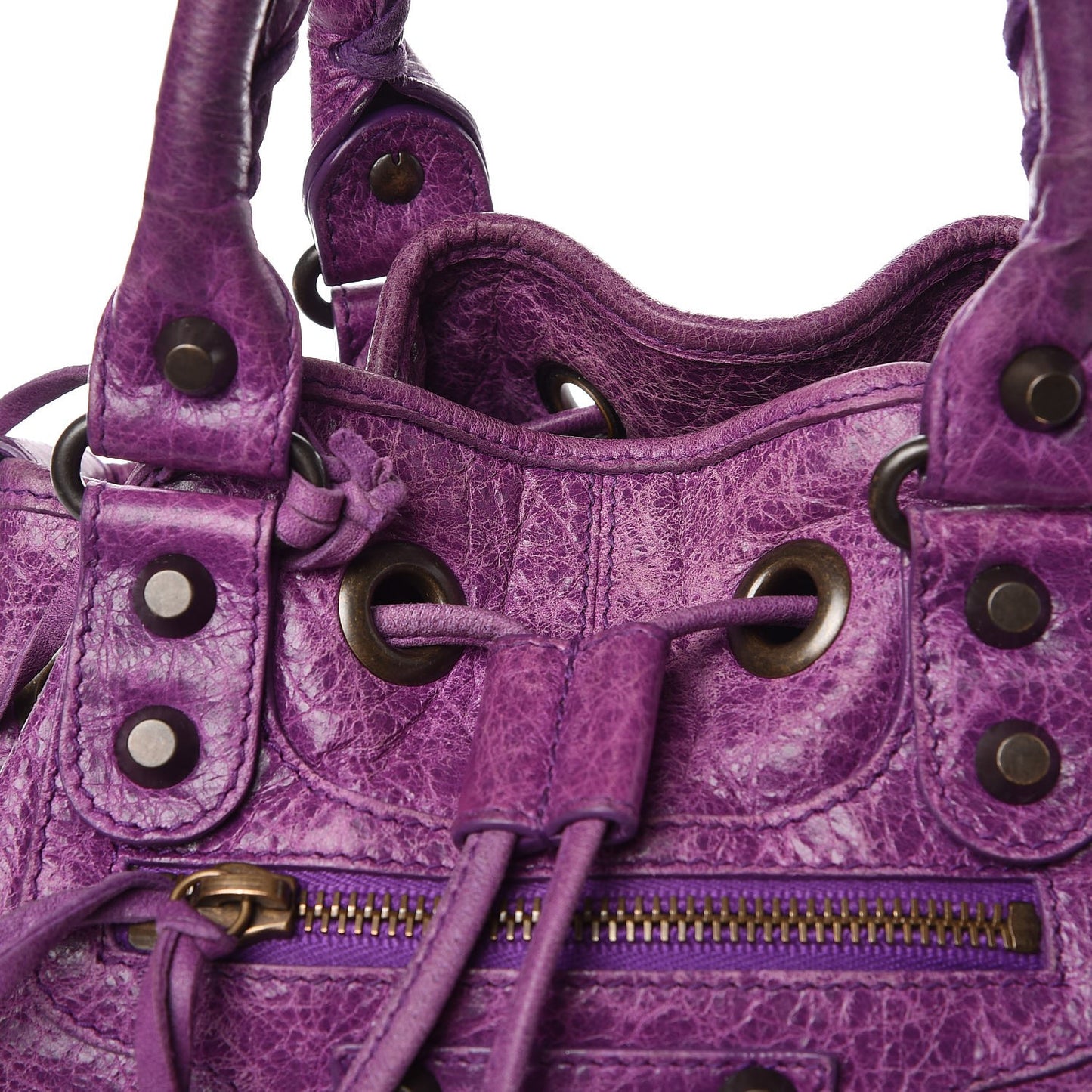 Agneau Classic Hardware Mini Pompon Ultraviolet