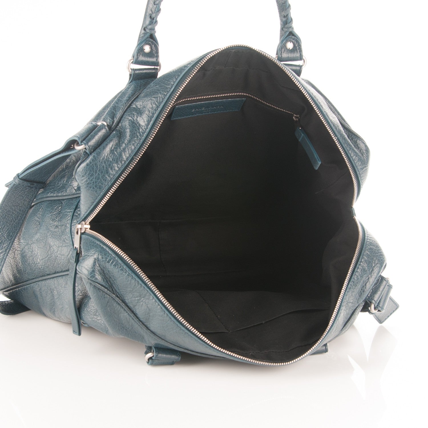 Balenciaga Agneau Classic Hardware Mens Mini Folder Strap Bag Bleu Obscur 5 of 7