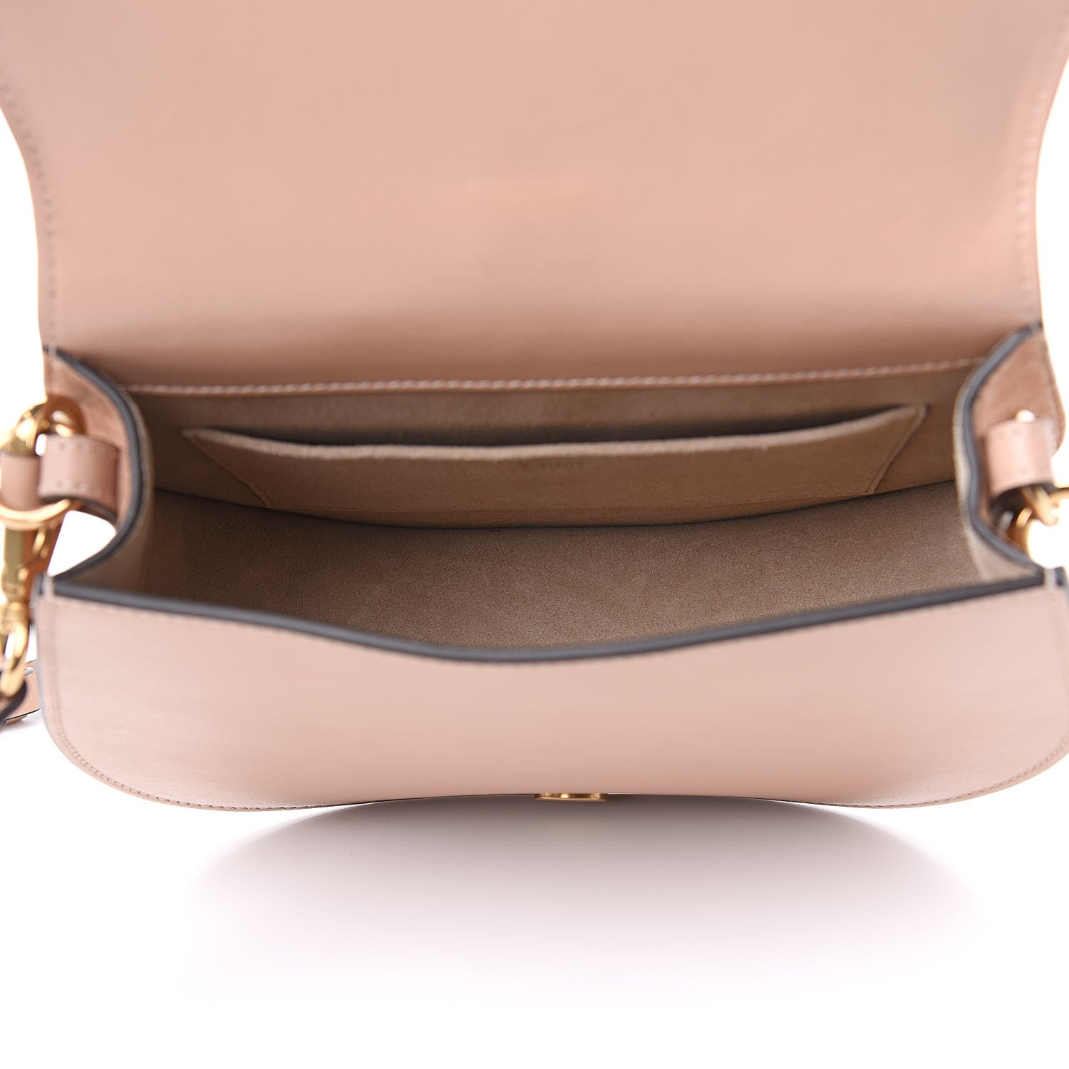 Chloe Calfskin Suede Medium Nile Bracelet Bag Biscotti Beige 5 of 10