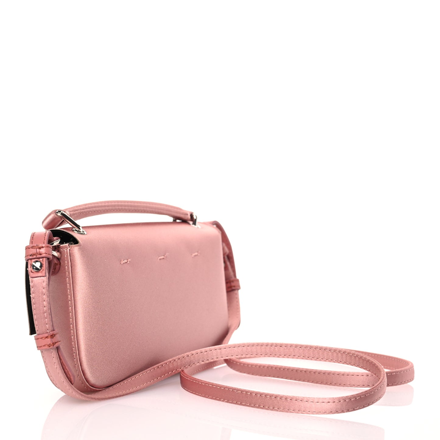 Silk Satin Phone Baguette Blush