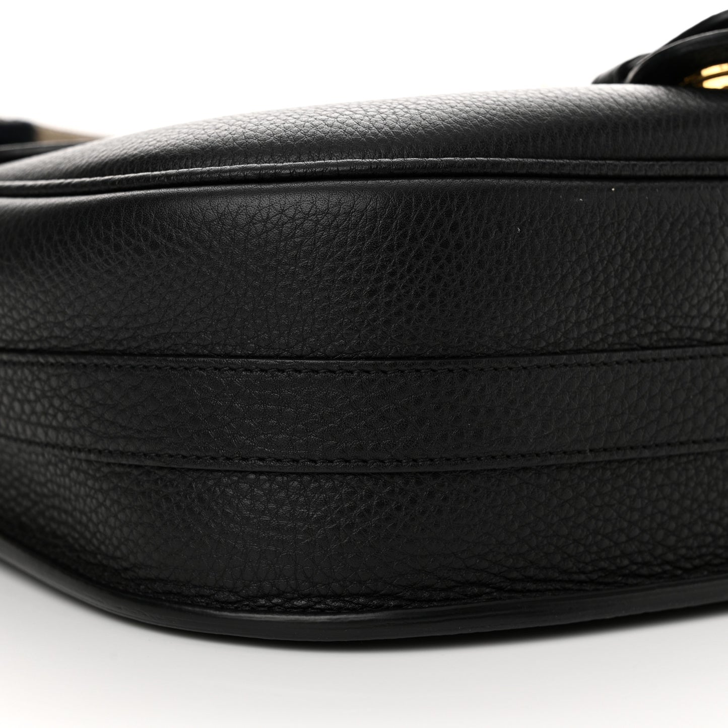 Grained Calfskin Large Bobby Flap Black