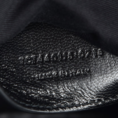 Saint Laurent Suede Mixed Matelasse Triquilt Large Monogram Envelope Satchel Black 6 of 8